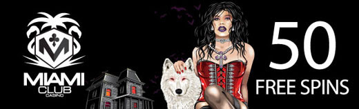 Miami Club 50 Free Spins on Vampire Vixen