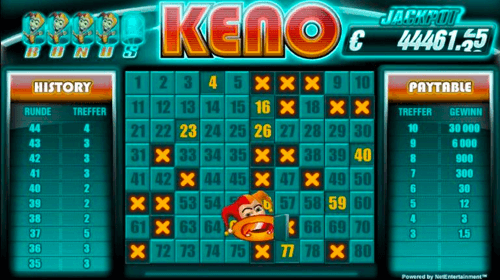 Progressive Jackpot Keno