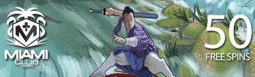 50 Free Spins on Dynasty Slots at Miami Club Casino