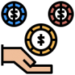 Cashback Poker Chips Icon